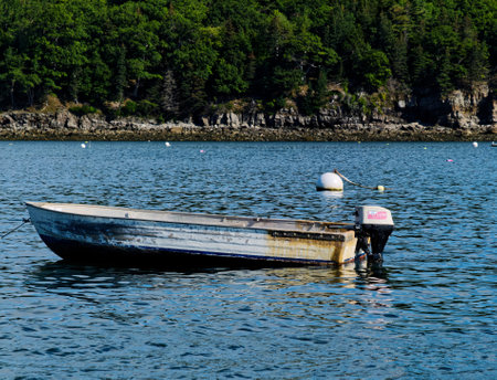 Old Fishing Boat near Bar Harborのeditorial素材