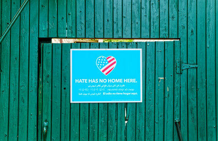 Hate Has No Home Hereのeditorial素材