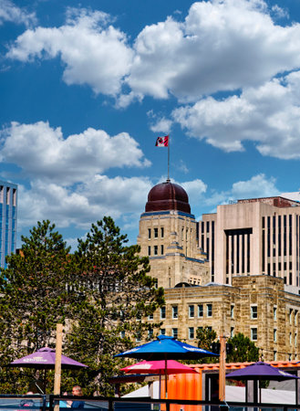 Canadian Flag on Old Halifax Towerのeditorial素材