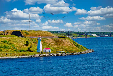 Lighthouse in Halifax Harborのeditorial素材