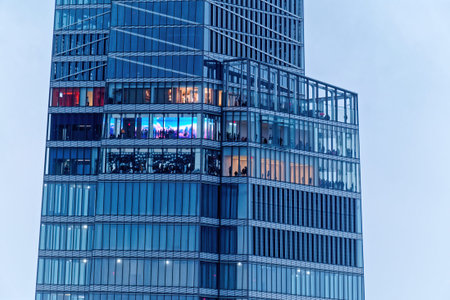 New York Architecture on Stormy Evening