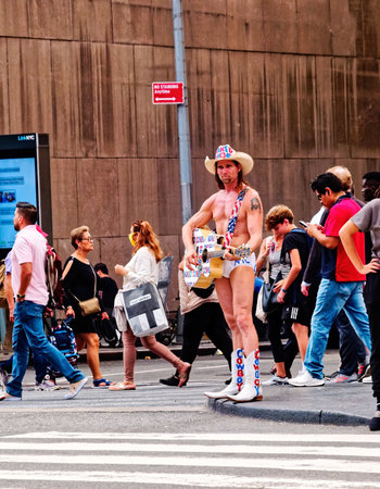 Naked Cowboy in Manhattanのeditorial素材