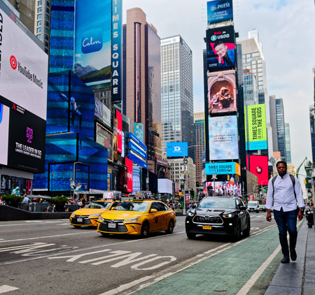 Yellow Cabs in Times Square