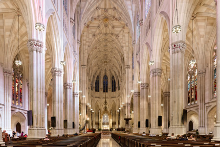 Interior of Saint Patricks Cathedralの写真素材