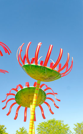 Flower Sculptures at Seattle Center Seattleのeditorial素材