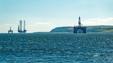 Oil Wells in Invergordon Harbor