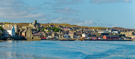 The Town of Lerwick from the Seaのeditorial素材