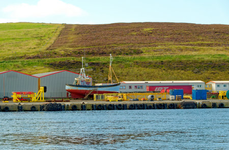 Dry Dock in Lerwickのeditorial素材
