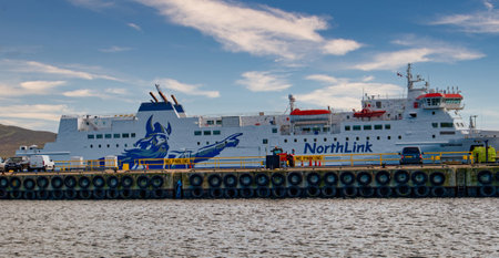 Northlink Ship in Lerwickのeditorial素材