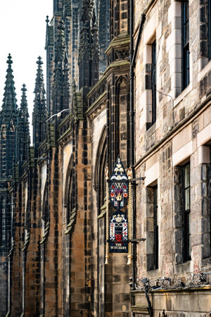 The Witchery by St Giles Cathedral in Edinburgh Scotlandのeditorial素材