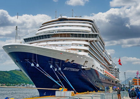 HAL Rotterdam Docked in Alesund Norwayのeditorial素材