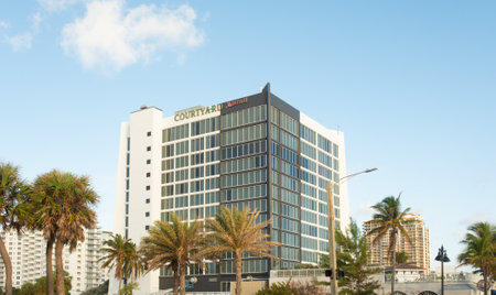 Marriott Courtyard on Fort Lauderdale Beachのeditorial素材