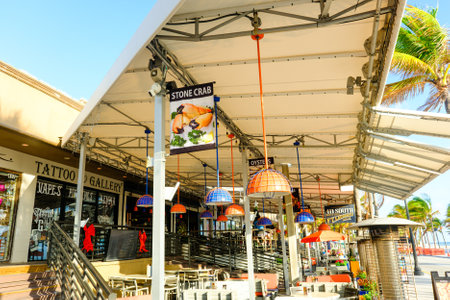 Restaurants Along Fort Lauderdale Beachのeditorial素材