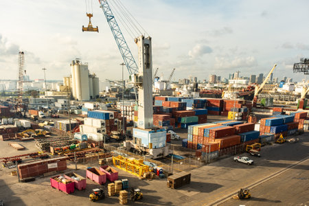 Freight Shipping Operation in Fort Lauderdaleのeditorial素材