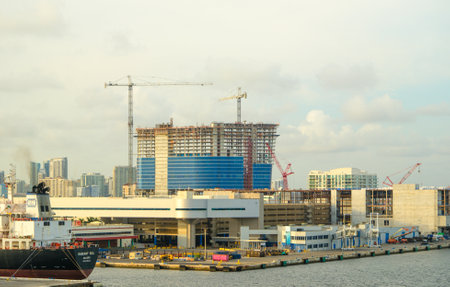 New Construction at Port Evergladesのeditorial素材