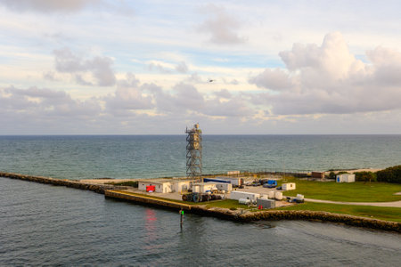 Lookout Tower at Mouth of Port Evergladesのeditorial素材