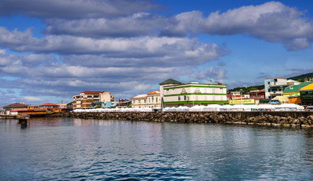 Waterfront of Roseau Dominicaのeditorial素材