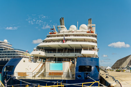 Le Bellot Yacht Docked in Bridgetown Barbadosのeditorial素材
