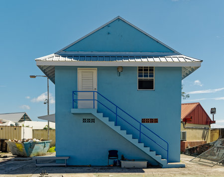 Port Building in Bridgetown Harborのeditorial素材