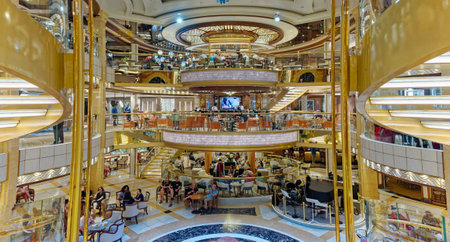 Details on a New Modern Princess Cruise Shipのeditorial素材