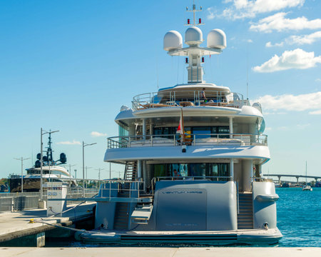 Yacht Docked at Nassauのeditorial素材