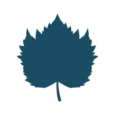 High quality dark blue flat leaf icon. Pictogram, nature, ecology, environment. Useful for web site, banner, greeting cards, apps and social media posts.の写真素材