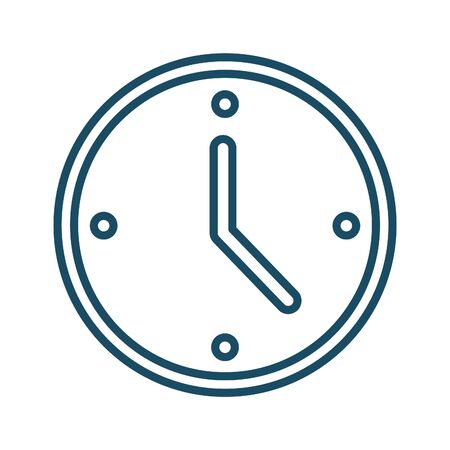High quality dark blue outlined watch, clock, time icon. Pictogram, technology, object. Useful for web site, banner, greeting cards, apps and social media posts.の写真素材
