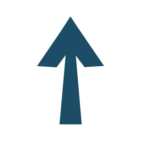 High quality dark blue flat arrow icon. Pictogram, icon set, illustration. Useful for web site, banner, greeting cards, apps and social media posts.の写真素材