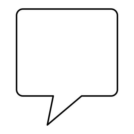High quality white outlined speech bubble, chat balloon icon. Pictogram, comic book, anime. Useful for web site, banner, greeting cards, apps and social media posts.の写真素材