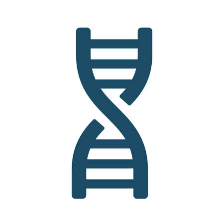 High quality dark blue dna structure icon. Pictogram, icon set, illustration. Useful for web site, banner, greeting cards, apps and social media posts.の写真素材