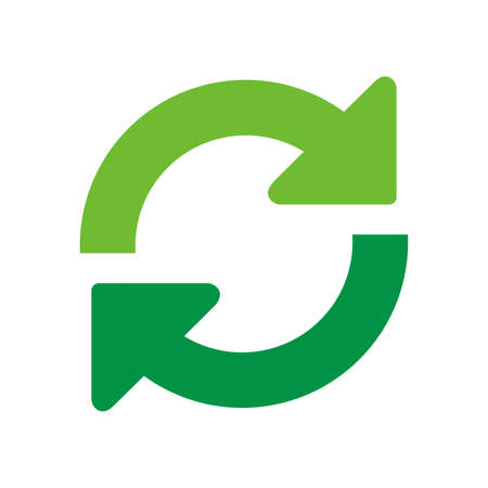 High quality green flat icon. Nature, recycle, pollution, clean energy. Useful for web site designs, mobile apps and social media posts.の写真素材