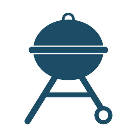 High quality dark blue flat barbeque icon. Pictogram, icon set, illustration. Useful for web site, banner, greeting cards, apps and social media posts.の写真素材