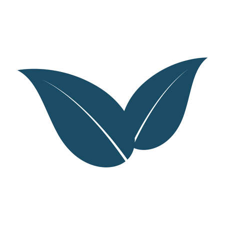 High quality dark blue flat tea leaf icon. Pictogram, icon set, illustration. Useful for web site, banner, greeting cards, apps and social media posts.の写真素材