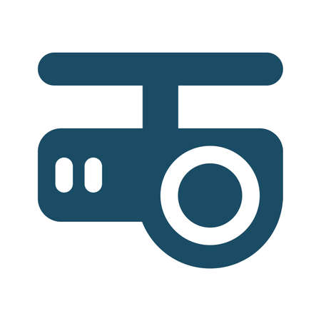 High quality dark blue flat projection machine icon. Pictogram, icon set, illustration. Useful for web site, banner, greeting cards, apps and social media posts.の写真素材