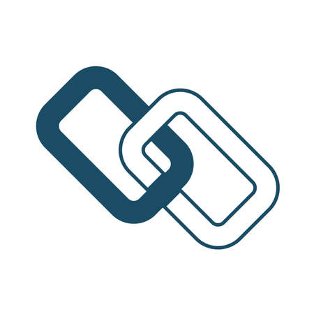 High quality dark blue flat hyperlink icon. Pictogram, icon set, illustration. Useful for web site, banner, greeting cards, apps and social media posts.の写真素材