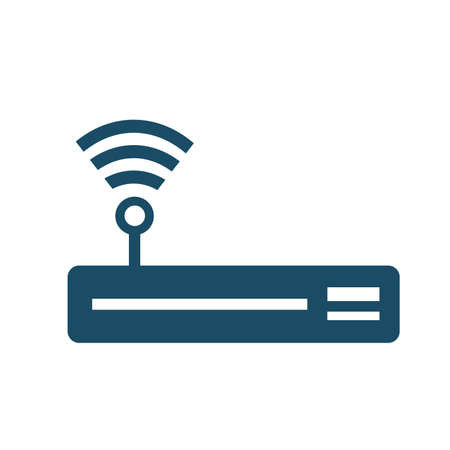 High quality dark blue flat receiver icon. Pictogram, icon set, illustration. Useful for web site, banner, greeting cards, apps and social media posts.の写真素材