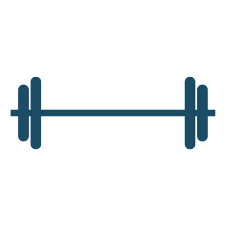 High quality dark blue barbell weight icon. Pictogram, sport, health. Useful for website design, banner, print media, mobile apps and social media posts.の写真素材