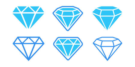Diamonds collection, set of gemstones on white background.の写真素材