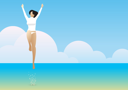 Summer beach fantasyのイラスト素材