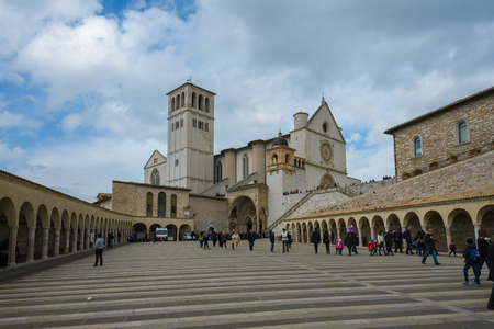 a view of assisi in umbria, italyのeditorial素材