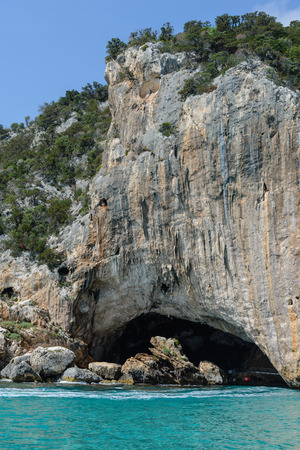 beautiful sea in orosei gulf in sardinia, italyの写真素材