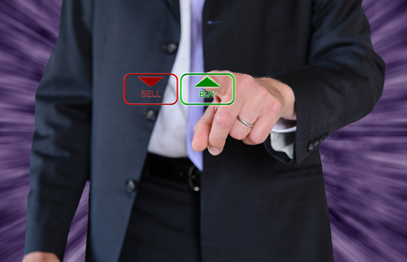 a wall street businessman and us dollarの写真素材