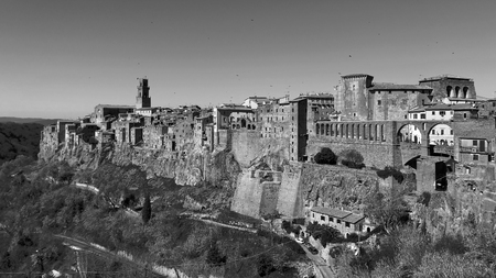 pitigliano in tuscany, italyの写真素材