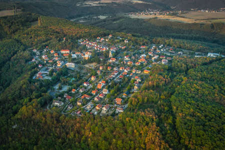 The castle was founded during the 12th century. Between the 14th and 15th centuries, the first cottages appeared below the castle and the hamlet became known as Budy.のeditorial素材
