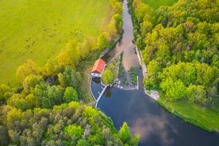 Trebon region stands out for its extraordinary variety of habitats. The most valuable biotopes of the Trebon region include the so-called transitional peat bogs, forests and many ponds and lakes.の写真素材