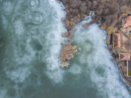 Bissingrov Court or Bisingrov by Cimelic was formerly owned by K. Schwarzenberg and is located between the Stejskal and Bisingrovsky Ponds. A distillery was established in the courtyard in 1896.の写真素材