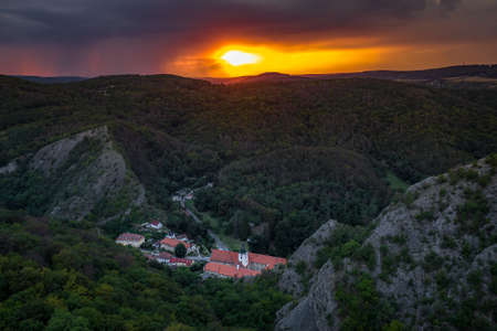 Saint John under the Cliff is a village in the Central Region, Beroun district, about 30 km southwest of Prague, less than 5 km east of Beroun. Lies in the heart of the Protected Landscape Area.の写真素材