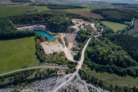 The quarry was opened in 1918 and over the course of the 20th century it gradually expanded its area...
