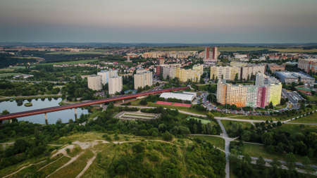 Housing estate Luziny is a part of Southwest City housing estate in Prague 13 in the cadastral area Stodulky. It is located south of Central Park and west of its eastern end.の写真素材