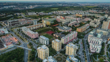 Housing estate Luziny is a part of Southwest City housing estate in Prague 13 in the cadastral area Stodulky. It is located south of Central Park and west of its eastern end.の写真素材
